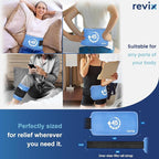 REVIX Ice Pack for Injuries Reusable, 45-Minute Long-Lasting Cold Pack for Knee, Shoulder, Back with Ice Grid Gel Design, Reusable Gel Ice Wrap, Universal Use for Elbow, Calf, Hip, Tight, 14 × 7"