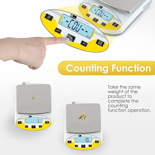 CGOLDENWALL High Precision Lab Scale Laboratory Analytical Electronic Balance Digital Precision Scale Pharmacy Jewelry Scale 110V Calibrated(3000g, 0.01g)