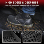 LASFIT Floor Mats for Nissan Rogue 2021-2026 (Not Fit Rogue Sport), Custom Fit All Weather Protection Durable TPE Floor Liners for Nissan Rogue S/SV/SL/Platinum 2021-2026 1st & 2nd Row Car Mats, Black