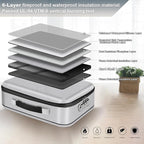 Fireproof Document Box, Hard Shell Fireproof Box, Document Organizer with Lock, Fireproof Water Resistant box, Portable Documents Safe Box for Important Document Certificates, Laptop, Passports,Silver