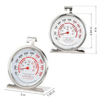 CloudHand Oven Thermometer for Gas/Electric Oven, Oven Temperature Gauge with Hanger&Base, Instant Read Stainless Steel Kitchen Thermometer 20-260°C/50-500°F