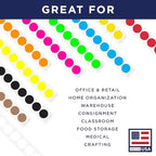 Fluorescent Orange 1-Inch Circle Dot Stickers – 1,000 Round Strong Adhesive Labels per Roll, Colored Stickers for Garage Sale Price Tags, Classroom, Inventory, Office & Yard Sale Supplies, Made in USA
