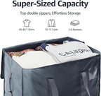 Moving Bags Heavy Duty Extra Large, Moving Boxes, Moving Supplies Essentials,Storage Bins with Lids, Plastic Packing Totes, Storage Bags for Clothes with Handles & Zippers(Grey, 8 Pack)