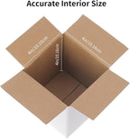 FARRAY Shipping Boxes 4x4x4 inches (Inner Size), 50 Pack Sturdy Kraft Corrugated Small Cardboard Boxes for Mailing Packing,White