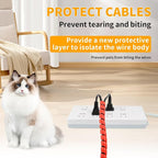 Spiral Cable Wrap, 16.4ft, 33ft Wire Protection Sleeve Cover Cable Organizer Pipe Flexible Spiral Wrap Winding Tube Prevent Cat from Chewing Cables (Red, 10mm (3/8")-16.4ft)