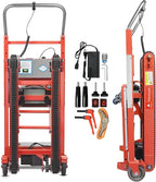 1250W Electric Stair Climbing Dolly - 900lbs Capacity, 3-Mode Folding Hand Truck W/Telescopic Handle, Non-Slip Wheels for Moving Furniture, Appliances (Orange)