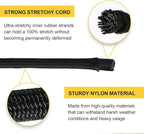 Strong and Durable Bungee Cord Roll - 1/4" x 100ft Elastic Cord, Kayak Stretch String Rope, Bungee Shock Cords for Repairing Tent Poles, DIY, Tie Downs, Black