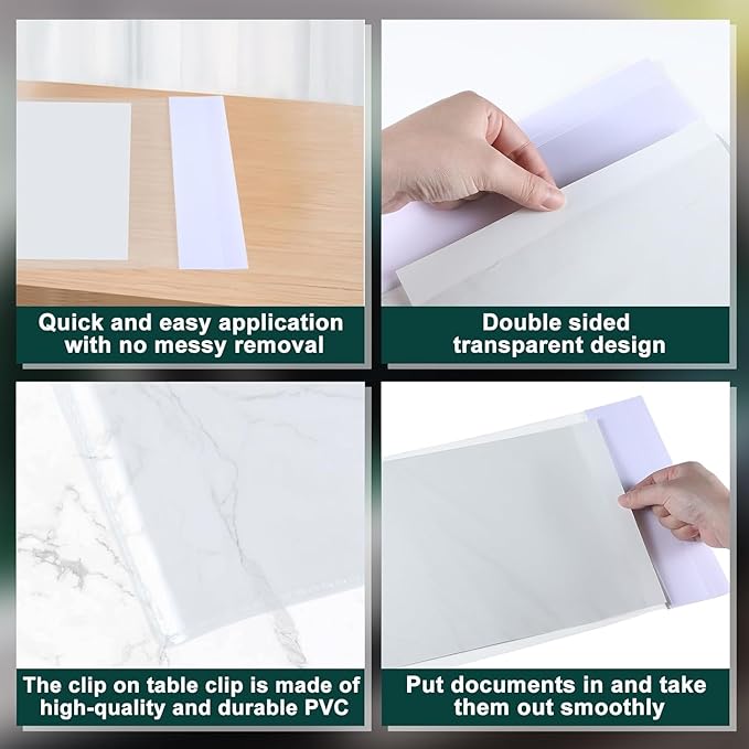 Generic Clip-On Window Form Holders - 9" x 13" Clear Pouch Form Holders for Car Dealership - Convenient Document Display Solution - Pack of 150