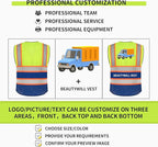 BeautyWill Custom Logo Safety Vest Class2 High Visibility Reflective Vest Breathable Construction Vest