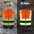 BeautyWill Custom Logo Safety Vest Class2 High Visibility Reflective Vest Breathable Construction Vest