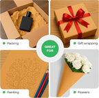 Orange Kraft Paper Roll 18" x 1200" (100 feet) with Cutter - USA-Made Gift Wrapping Paper for Packing, Moving, Shipping & Crafts/Arts - 100% Recyclable Natural Craft Material by IDL Packaging