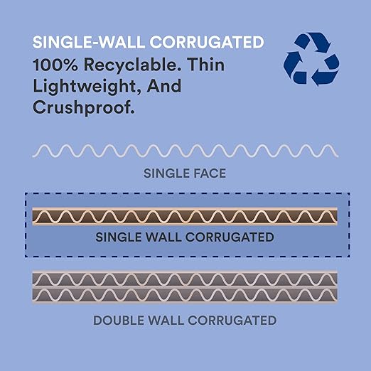 Box USA Moving Boxes Medium 16"L x 4"W x 4"H, 50-Pack | Corrugated Cardboard Box for Packing, Shipping and Storage 16x4x4 1644