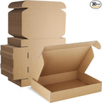 Famagic Shipping Boxes 11x8x2 Inch 30 Pack Brown Small Box Corrugated Cardboard Mailers Boxes for Book Gift Packaging Small Business, Mailing Boxes for Shipping