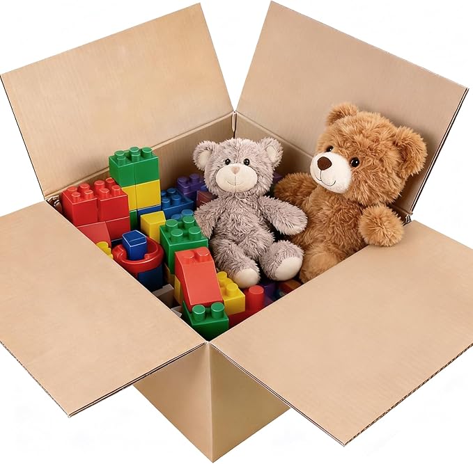 Double Wall Large Packing Boxes for Moving,12 Pack Heavy Duty 20" x 20" x 15" Cardboard Moving/Shipping Boxes for Home,Office,Warehouse (20" x 20" x 15" with Handle)