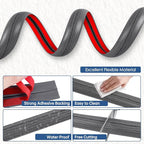 Floor Cord Cover for Wires on Floor Self Adhesive Cord Hider Floor Cable Management Wire Covers for Cords Protector Prevent Cable Trips Cord Cavity W 0.59" x H 0.31", Deep Gray Wood, 10Ft