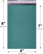 Green Small Bubble Mailers 4x8 Inch #000 | Thick Padded Poly Bubble Mailer Envelopes | 500 Pack Bulk | Trading Card Sports Card Shipping