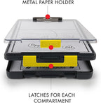 Dexas Clearview Clipcase Clipboard, 13.75 x 9.5 in, Gray/Yellow. See Papers Clearly Outdoors, Stay Organized and Dry. Ideal for Coaching, Teaching, homeschooling, Art, Trades, and Medical pros.