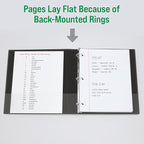 Office Essentials Economy View 3 Ring Binders, 2" Round Rings, 2.8" Spine, 375-Sheet Capacity, White Binders (4-Pack of 03146)