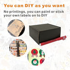 100 Pack 4x4x2'' Small Shipping Boxes, Corrugated Cardboard Mailers for Business, Black (CM442B-100)