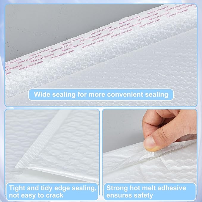 Ireer 20 Pack Extra Large 20 x 24" Bubble Mailers Poly Padded Envelopes Cushioned Mailing Envelopes Bubble Padded Mailers Self Adhesive Waterproof Shipping Bags for Business Christmas Gift Packaging