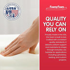 Foamy Foam High Density 3 inch Thick, 18 inch Wide, 72 inch Long Upholstery Foam, Cushion Replacement