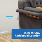 LIDER Flat-Face Outlet Extender with 3 Receptacles, Ultra-Thin Wall Plate Plug with Cord Extender and 3-Outlet Power Strip, 3ft Cord, ETL Listed, LWE3-315-SV, Silver