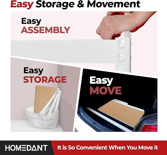 HOMEDANT 5 Tier Storage Shelves Adjustable Laminated Boltless Garage Metal Shelving Unit Heavy Duty Utility Rack Shelf Warehouse Pantry Closet Kitchen (4, (L) 48.1" W, White)
