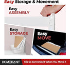 HOMEDANT 5 Tier Storage Shelves Adjustable Laminated Boltless Garage Metal Shelving Unit Heavy Duty Utility Rack Shelf Warehouse Pantry Closet Kitchen (3, (XL Deep) 48.1" W, White)