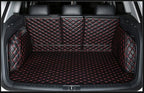 Trunk Cargo Liner Full Coverage for Mercedes GLK Class GLK250 GLK260 GLK300 GLK350 (Trunk Mat+Backrest Mat+Both Side Mat() Trunk Mat Replacement Accessories-Black w/Red Stitching