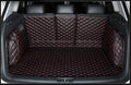 Dog Trunk Mat for Mercedes GLC Class GLC200 GLC260 GLC300 2016-2022 Full Coverage Cargo Mat+Backrest Cover+Both Sides Panel Replacement -Black w/Red Stitching