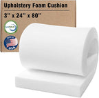 RaceCityFoam High Density Upholstery Foam Cushion Ultra Firm 3"T x 24"W x 80"L 50ILD - CertiPUR-US Certified Foam Cushions - Upholstery Foams for Reupholstering, Seat Cushions - Made in USA