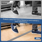 Floor Cord Cover for Wires on Floor Self Adhesive Cord Hider Floor Cable Management Wire Covers for Cords Protector Prevent Cable Trips Cord Cavity W 0.47" x H 0.27", Gray Wood, 3.3Ft