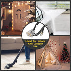3-Outlets Indoor Outdoor Extension Cord Weatherproof with Lighted End, UL Listed, 12 Gauge 6FT Black 3 Prong Heavy Duty, 12/3 SJTW 15A Power Cord