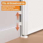 Retractable Baby Gates - 200" Extra Wide Retractable Dog Gate, 42" Extra Tall Mesh Gate Pet Gate with Support Rods, Long Child Safety Gate for Stairs Doorways Indoor Outdoor Large Openings - White