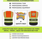BeautyWill Custom Logo Safety Vest Class2 High Visibility Reflective Vest Breathable Construction Vest