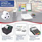 (100 Rolls) Premium 2 1/4 x 85 Thermal Paper Rolls - BPA Free Credit Card Receipt Paper for POS, ATM & Restaurant Printers
