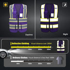 AYKRM Custom Logo Personalised Printed High Visibility Reflective 2 two tone work construction Safety Vest