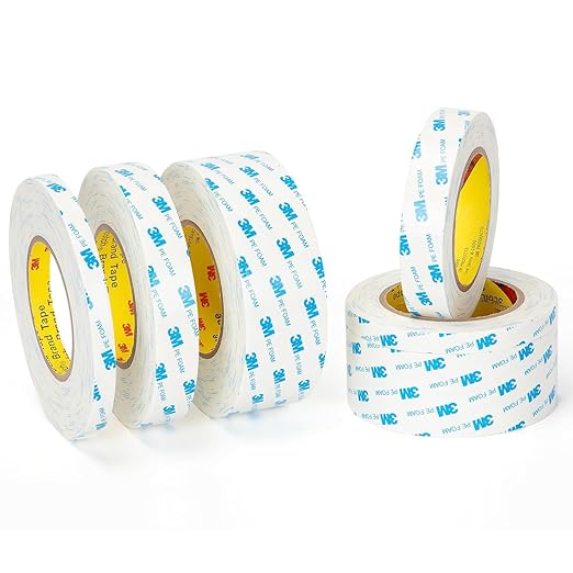 Made of 3M Double Sided Foam Tape 1'' x 16.5Ft 2 Pack, Heavy Duty PE Foam Tape Strips for Crafts Picture Hanging Poster Alarm Sensor Arts DIY Home Deco