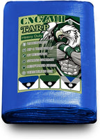 Tarp Heavy Duty Waterproof 16x16 Feet, 10 Mil Thick Blue Poly Tarps Outdoor, Metal Grommets, Reinforced Edges, Multipurpose Tarpaulin Protective Cover for Camping, Boat, Swimming Pools, Car