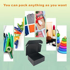5x5x2'' Small Shipping Boxes 25 Pack, Black Corrugated Cardboard Mailers for Small Business, (CM552B25)
