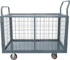 5 in 1 Mutipurpose Platform Truck Cart with Cage, 2200lbs Capacity Heavy Duty Rolling Cart Hand Truck with Wheels, 43.31"×27.56"×41.8" for Workshops Warehouses