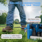 Flemoon [2 Pack] Outdoor Electrical Box Waterproof, Medium Weatherproof Electrical Box (11.5x5.2x4 inch) w/6 Cable Entry Ports, Extension Cord Cover for Power Strip, Timer, Plug, Holiday Light, Blue