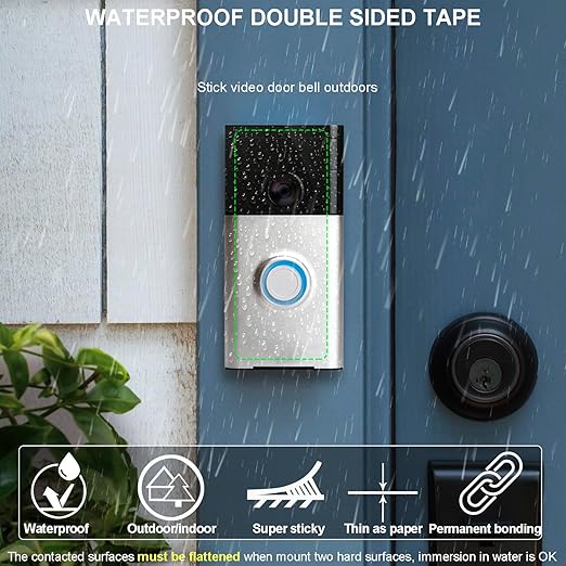 Thin Double Sided Tape Heavy Duty, Clear Adhesive Tape,Removable,Heat Resistant,Waterproof,Sticky Mounting Tape,Strong Two Sided Tape for Scarpbook,Wall,LED Strips,Poster,Craft,1 inch *36FT