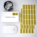 Royal Green Rectangular Gold Stickers Adhesive Labels Rectangle 40mm x 19mm (1.57 inch x 0.75) Great for Envelope Seals and All Purpose - 300 Pack