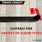 Kable Kontrol Silicone Floor Cord Cover - 5 Ft Flexible Cord Protector, Self Adhesive, for Concealing Extension Cable, Protecting Wires, Prevents Trips – 2.5in W X 0.5in H - 1 Pc - Black
