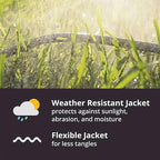 Outdoor Extension Cord Waterproof 5 FT, Black 16/3 SJTW Heavy Duty, Flexible 100% Copper 3 Prong Extension Cord for Lawn, Garage,UL Listed