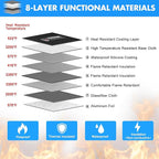 Waterproof Fireproof Document Bag - 5200°F with Heat Insulated, fireproof bags with Zipper, Fire Safe Envelope Bag for Cash/Important Documents/Valuables, 13.9"x10.6" fire proof money bag