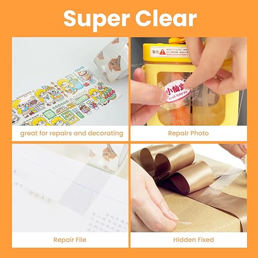 TAPEBEAR Storage Packaging Tape 36 Rolls, Super Clear 2.7mil x 1.88" x 55 Yards Packing Tape Heavy Duty Tape Refills, Transparent, Long Lasting for Storage and Packing, 1980 Total Yards