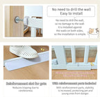 Lumizone Extra Tall Cat Gate 61.02" High Pressure Mounted Extra Wide 2025 New (17 Sizes) 1.37" Gap No Drilling Auto-Close One-Handed Operation Tall Pet Gate for Dogs(White, 61.02" H x 46.65"-50.97" W)