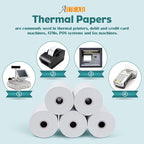 3 1/8" x 230' (30 Rolls) Thermal Receipt Paper, 80mm BPA Free Point of Sale Cash Register Paper for POS System - AUEAR